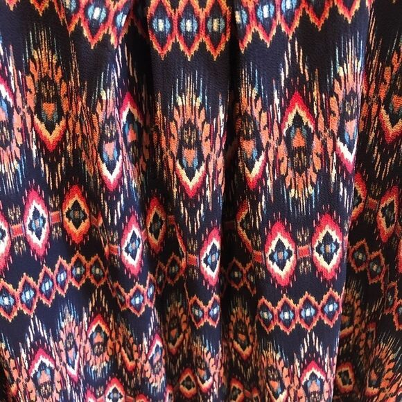 Cool Melon 3/4 Sleeve Blouse with Aztec Print - Picture 2 of 6